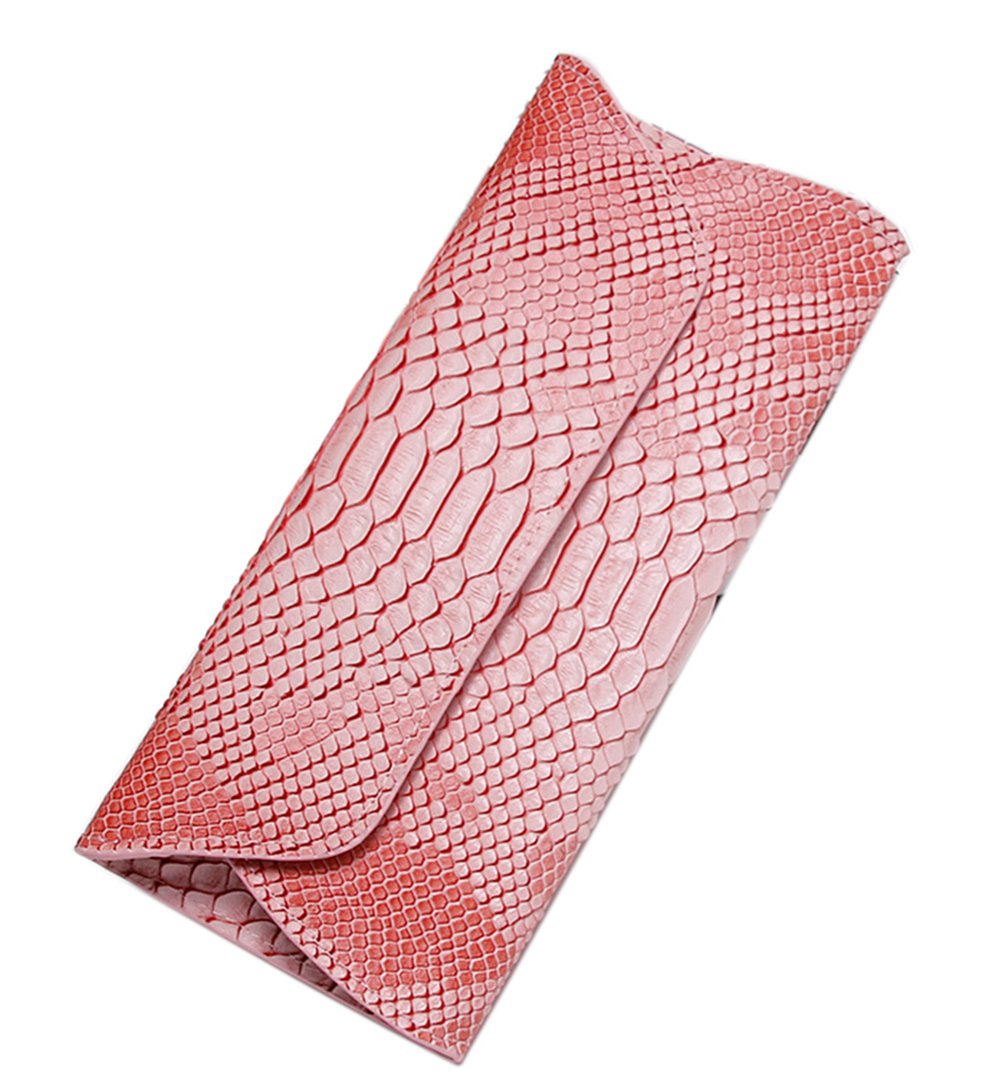 Genuine Leather Snakeskin Envelope Handbag Wallet Clutch for Women - Stylish Crossbody Purse for Evening Parties, Date Nights & Special Occasions