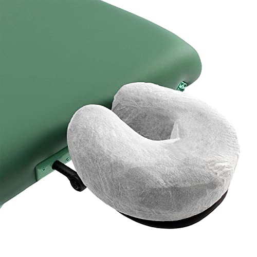 PUREVACY 500 Pack Disposable Face Cradle Covers 13 Inch - Soft 100% Polypropylene Fitted Massage Table Face Rest Covers - Professional Spa Salon & Tattoo PP Covers for Hygiene & Client Comfort