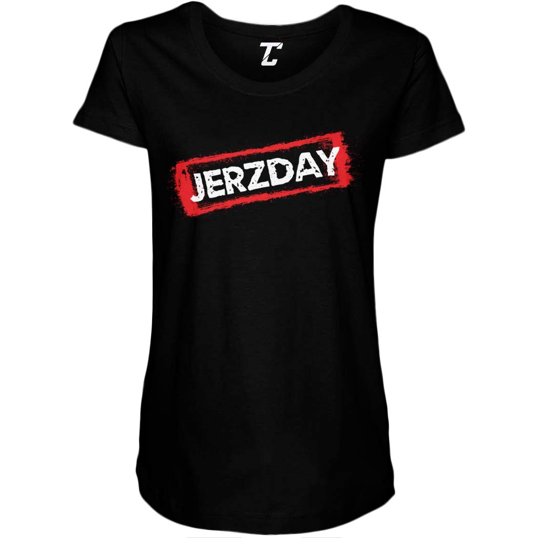 Jerzday - Funny Beach Shore TV Show Parody Side Ruched Maternity T-Shirt for Pregnant Women | Comfortable & Stylish Pregnancy Tee for Casual Wear, Maternity Photos & Baby Showers
