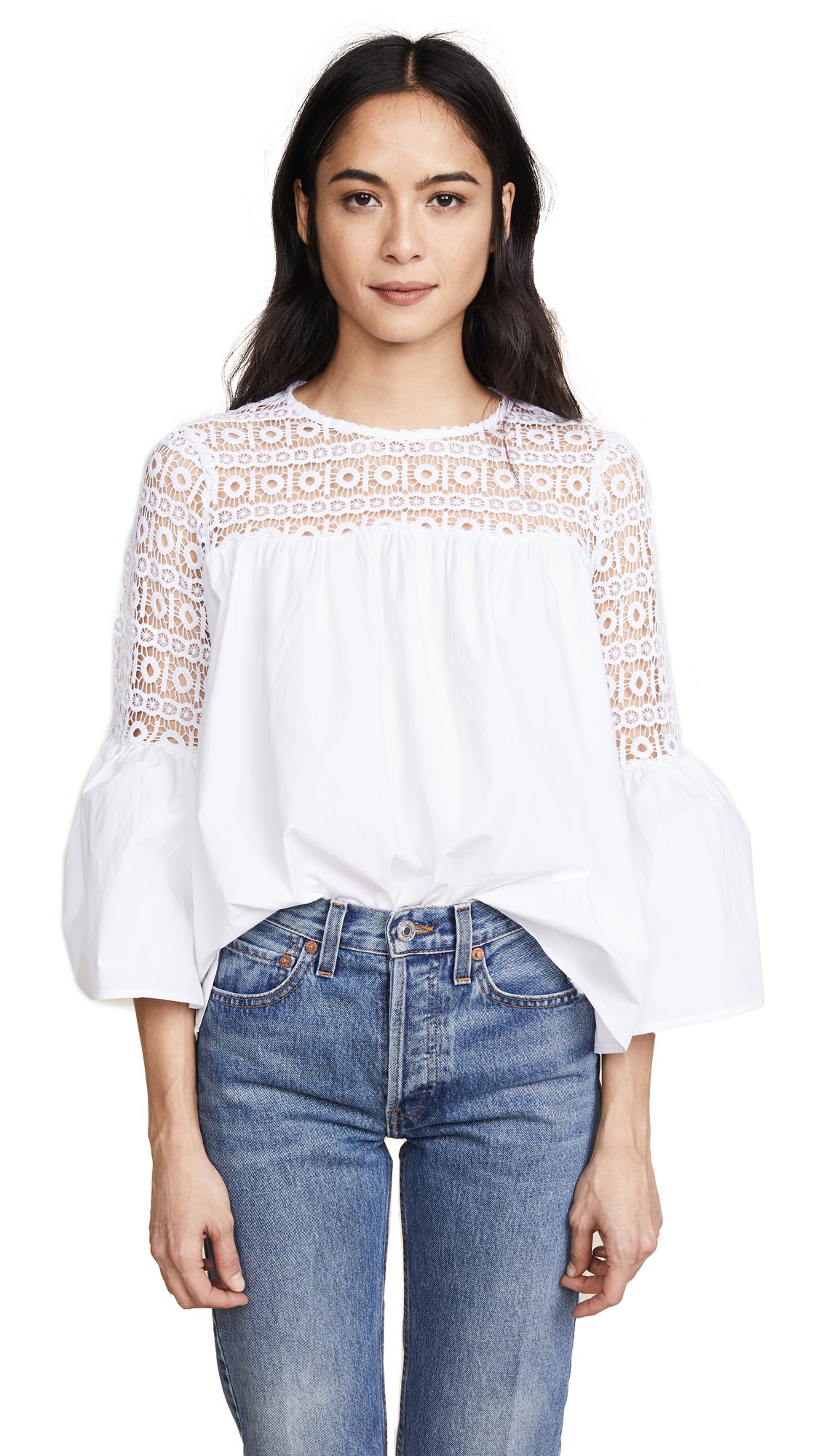 Endless Rose Women's Crochet Blouse - Floral Lace Boho Tops for Summer, Beach & Casual Outfits | Lightweight Breathable Cotton Blouse for Women | Perfect for Vacations, Dates & Outdoor Events
