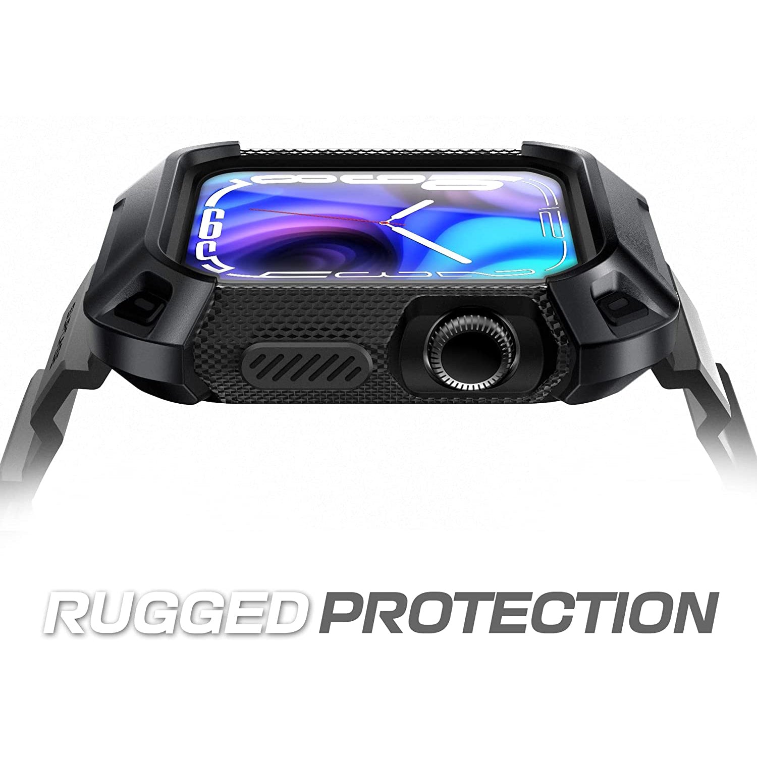 Apple Watch Unicorn Beetle PRO Rugged Protective Case for 44mm/45mm Series - Shockproof & Scratch-Resistant Wristband (Black) - Perfect for Outdoor Sports, Hiking & Extreme Activities