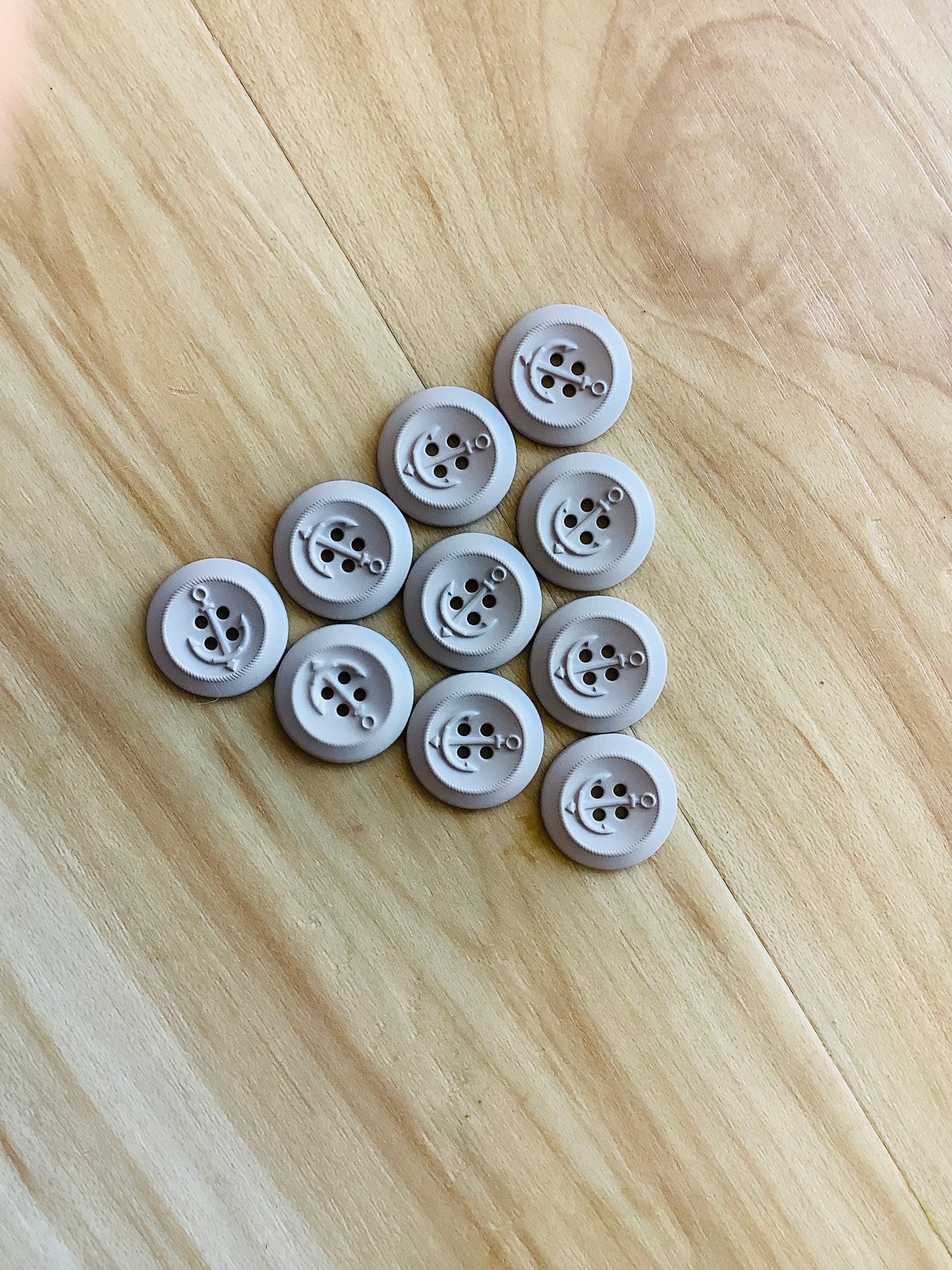 Vintage Metal Anchor Buttons for Clothing - Decorative Nautical Style Sewing Buttons for Jackets, Jeans & DIY Crafts - Perfect for Marine Themed Fashion and Home Decor Projects