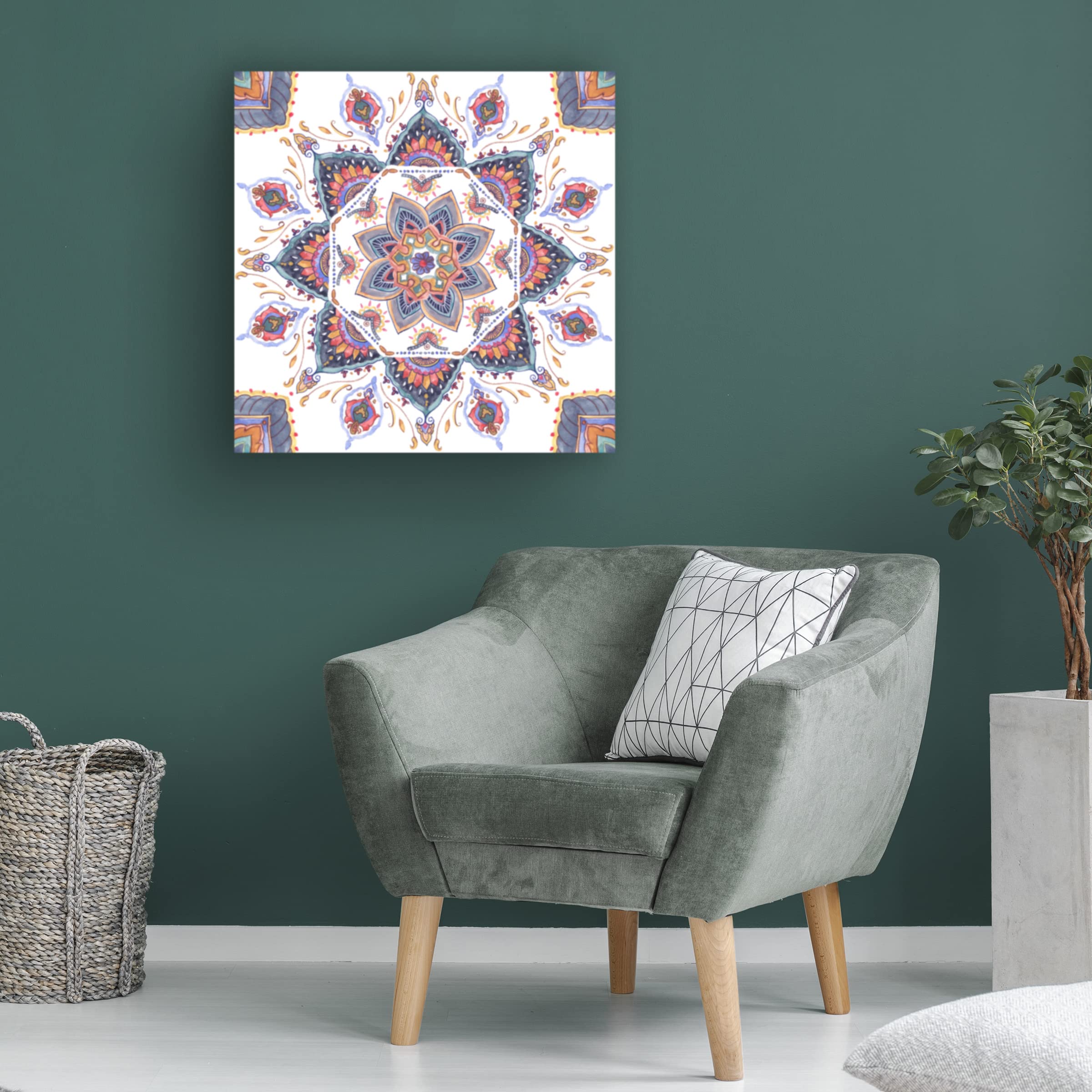 Trademark Fine Art 'Mandala Meditation I' Canvas Wall Art Print by Melissa Wang - Perfect for Yoga Studios, Meditation Rooms & Boho Home Decor
