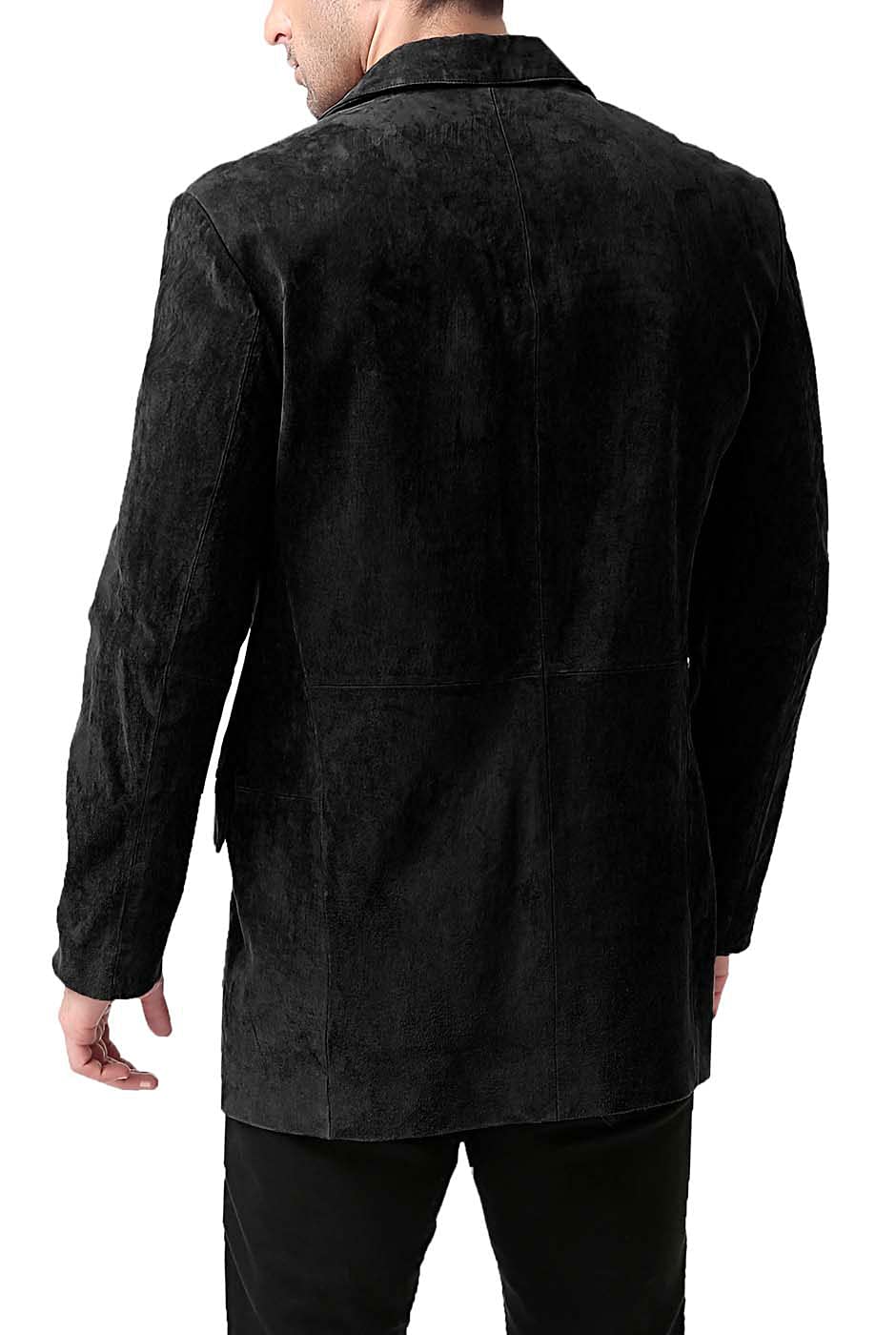BGSD Men's Robert 3-Button Suede Leather Blazer Jacket - Slim Fit Sport Coat for Business & Formal Occasions | Available in Big & Tall, Regular & Short Sizes | Perfect for Weddings, Office Wear & Special Events