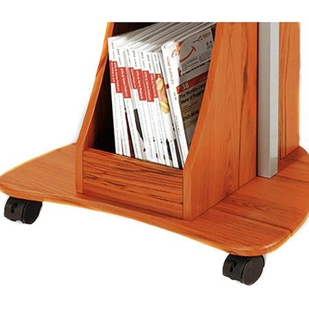 Rolling Laptop Cart with Storage - Adjustable Mobile Computer Desk for Office & Home Use in Multiple Finishes | Perfect for Classrooms, Hospitals & Workspaces