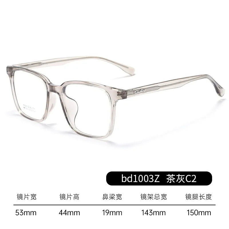 Bclear Unisex Full Rim Square TR90 Titanium Eyeglasses Frame - Lightweight & Durable for Men & Women - Perfect for Reading, Work & Everyday Wear (Model 541003)