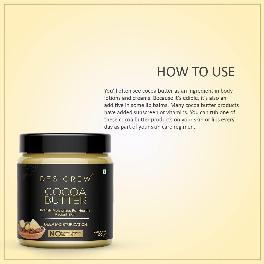 Pure Organic Cocoa Butter for Stretch Marks & Skin Moisturizing - 2 Pack (200g Each) | Natural Body Butter for Pregnancy, Dry Skin Care & Daily Hydration | Vegan, Chemical-Free Cocoa Butter Cream for Face & Body