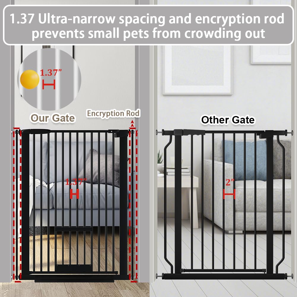 WAOWAO 40.55 Inch Tall Extra Wide Pet Gate - 1.37