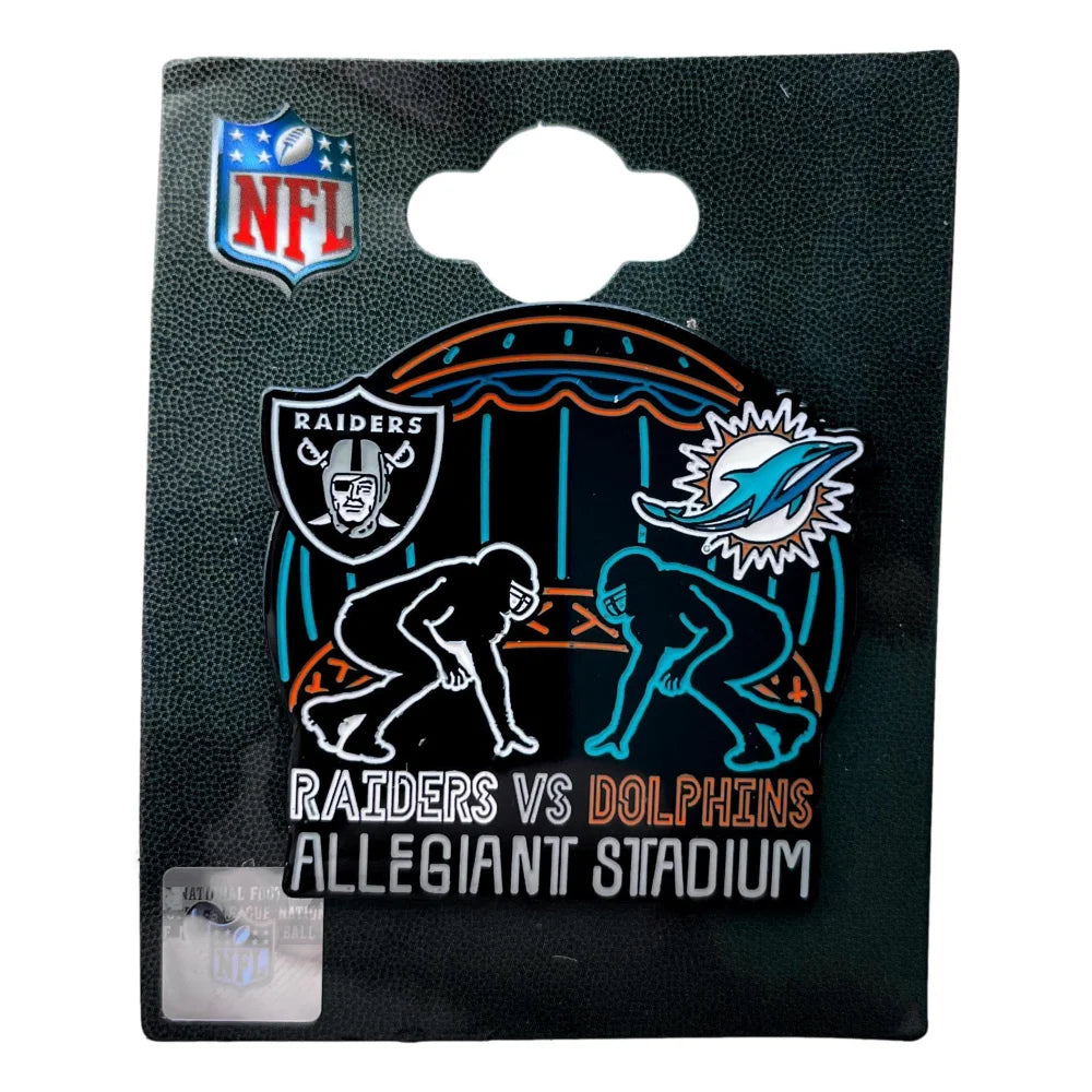 Las Vegas Raiders 2020 Inaugural Season Limited Edition Game Day Pin vs Miami Dolphins - NFL Collectible Memorabilia for Fans & Sports Enthusiasts - Perfect for Display, Gifting, and Game Day Celebrations