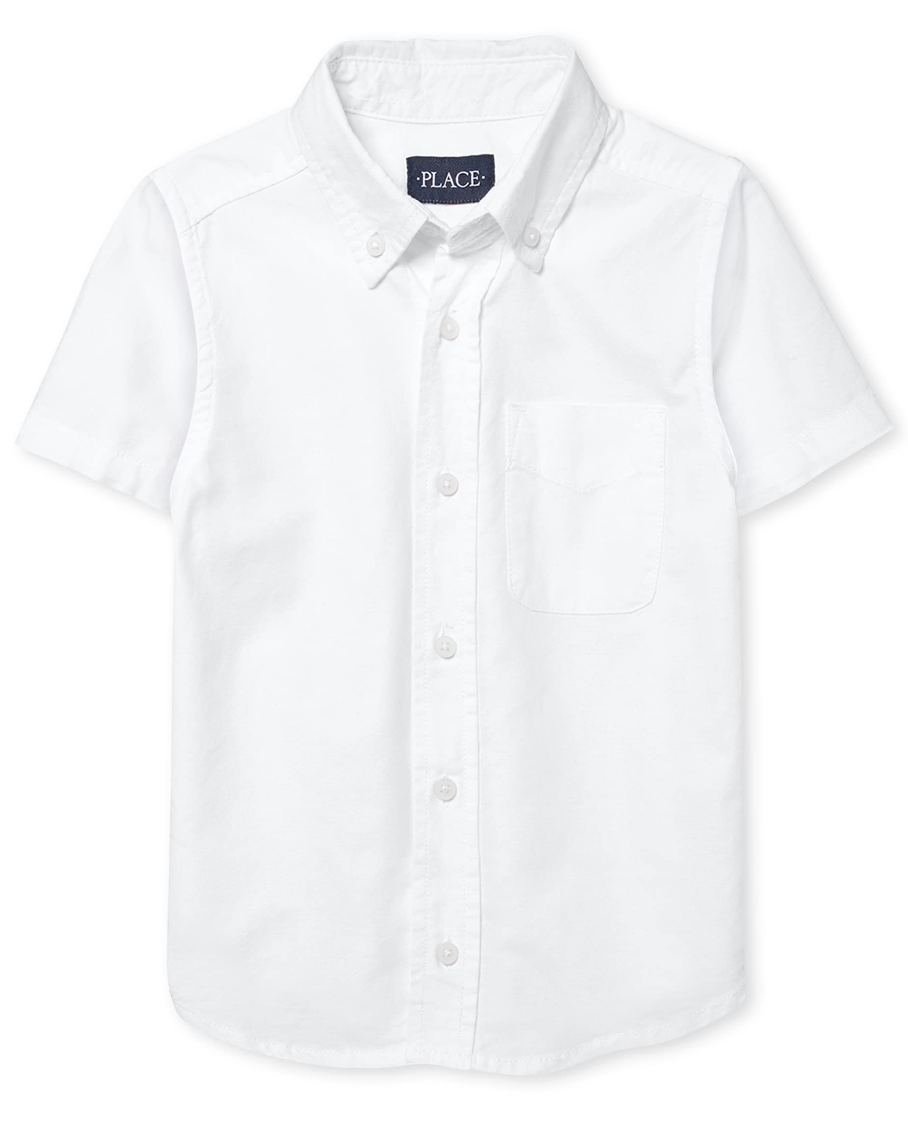 The Children's Place Boys Short Sleeve Oxford Shirt - Classic Casual Button Down Shirt for School, Playdates & Special Occasions