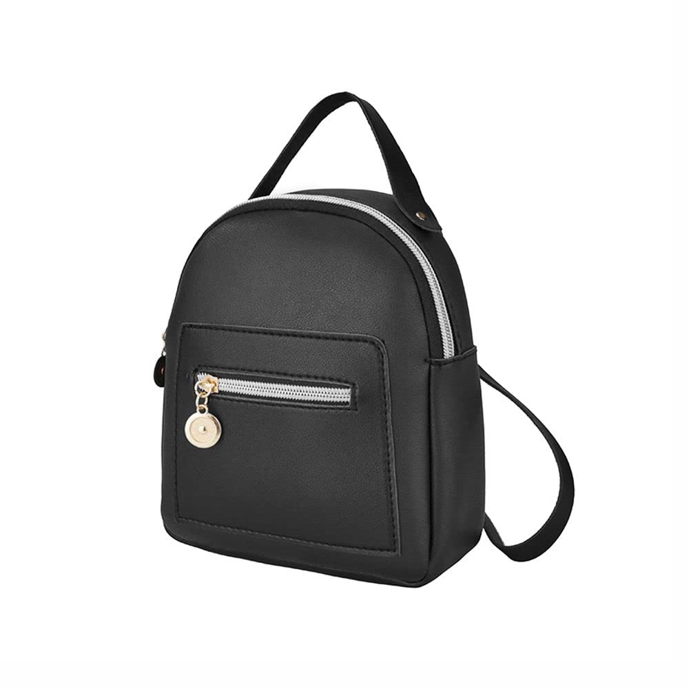 Waterproof Mini Backpack for Women - Small PU Leather Daypack for Travel, Business & School - Lightweight & Durable (Black) | Perfect for Commuting, Shopping & Outdoor Activities