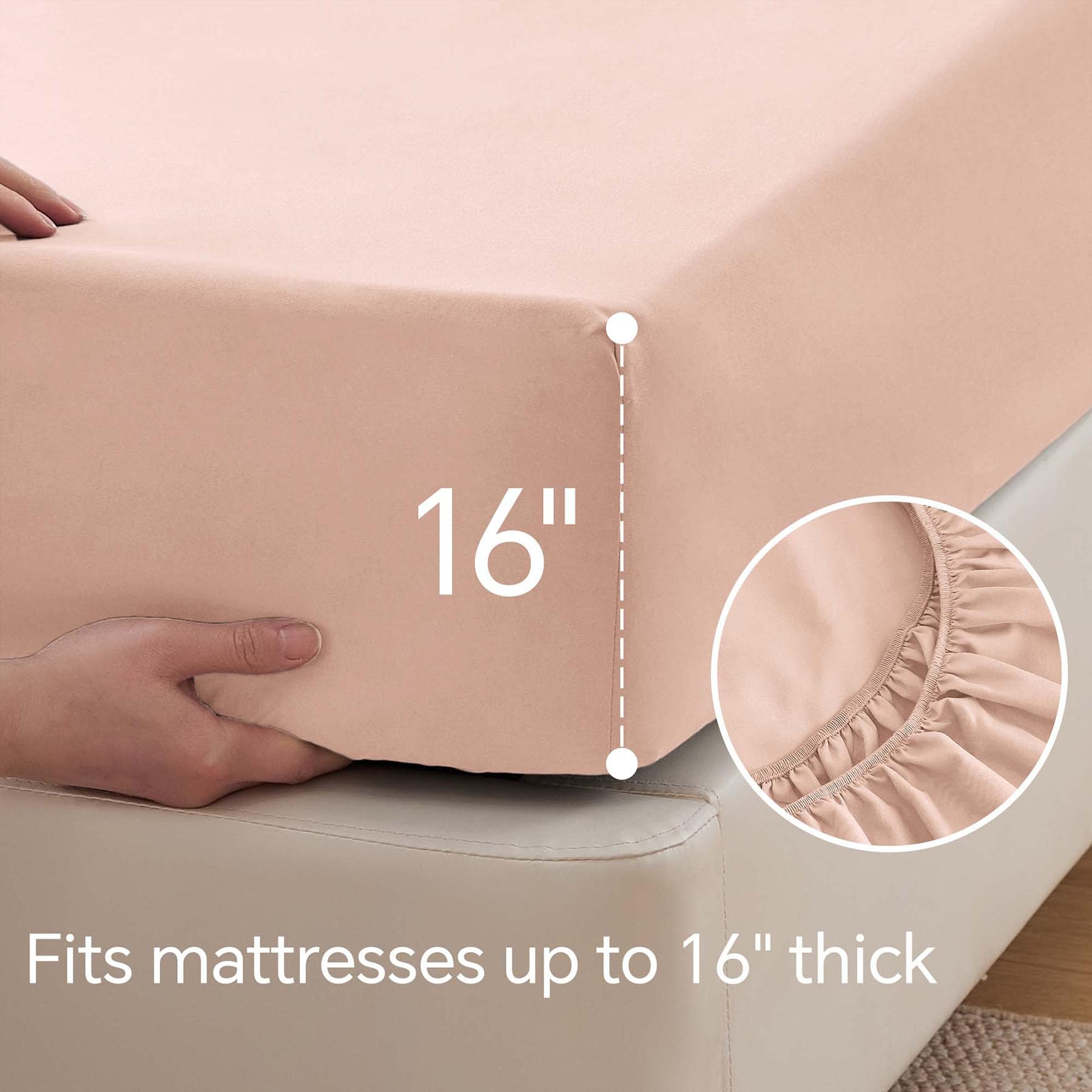 Soft Twin Bed Sheets Set - 3 Piece Dusty Pink Luxury Microfiber Sheets for Boys & Girls | Hotel Quality, Wrinkle & Fade Resistant | Perfect for Kids' Rooms, Dorms & Guest Bedrooms