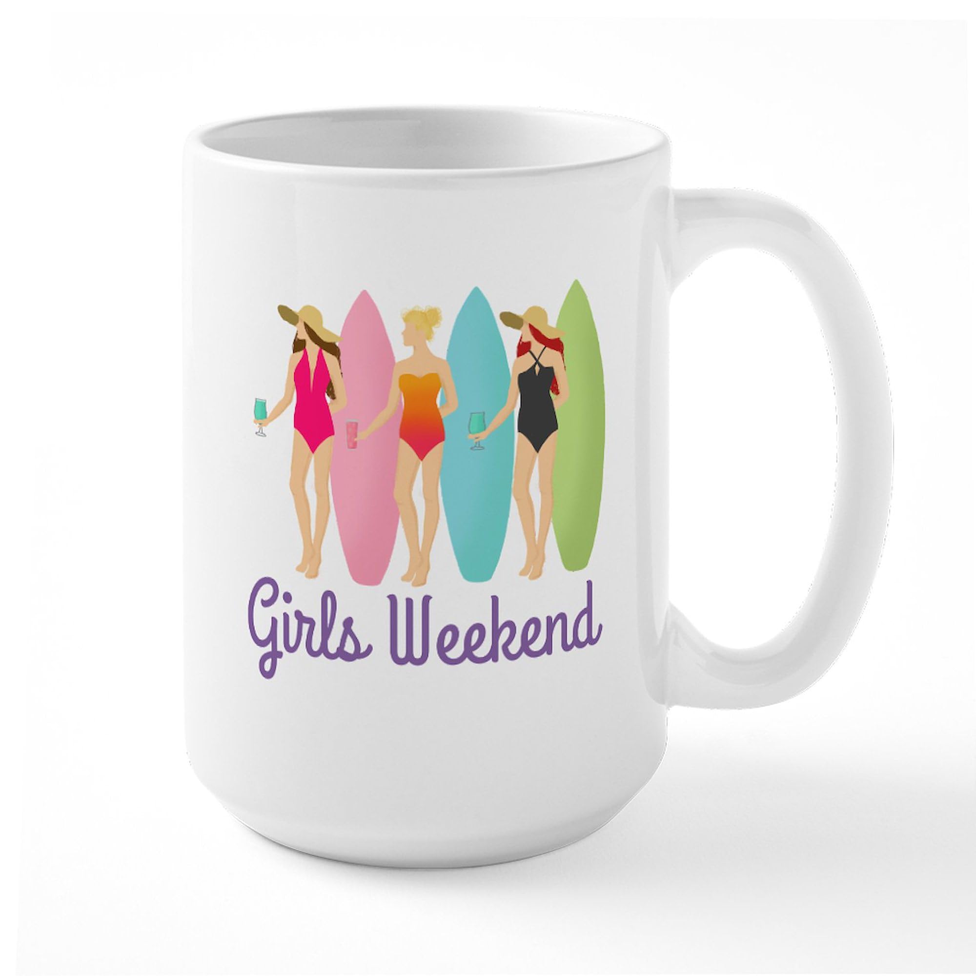 Girls Weekend 15 oz (444 ml) Ceramic Coffee Mug - Perfect for Bachelorette Parties, Bridal Showers & Girls Night Out - Funny Gift for Best Friends