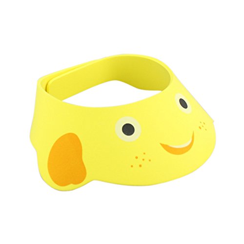 Nema Baby Shower Bath Protect Soft Cap - Yellow | Waterproof Infant Bathing Hat for Newborns & Toddlers | Perfect for Bath Time, Hair Washing & Spa Days