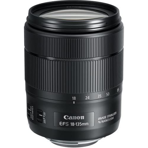 Canon EOS 7D Mark II DSLR Camera with 18-135mm f/3.5-5.6 IS USM Lens & W-E1 Wi-Fi Adapter - Professional Photography Kit with 64GB Memory Card, Case, Tripod & Accessories (Renewed) - Perfect for Travel, Wildlife & Sports Photography