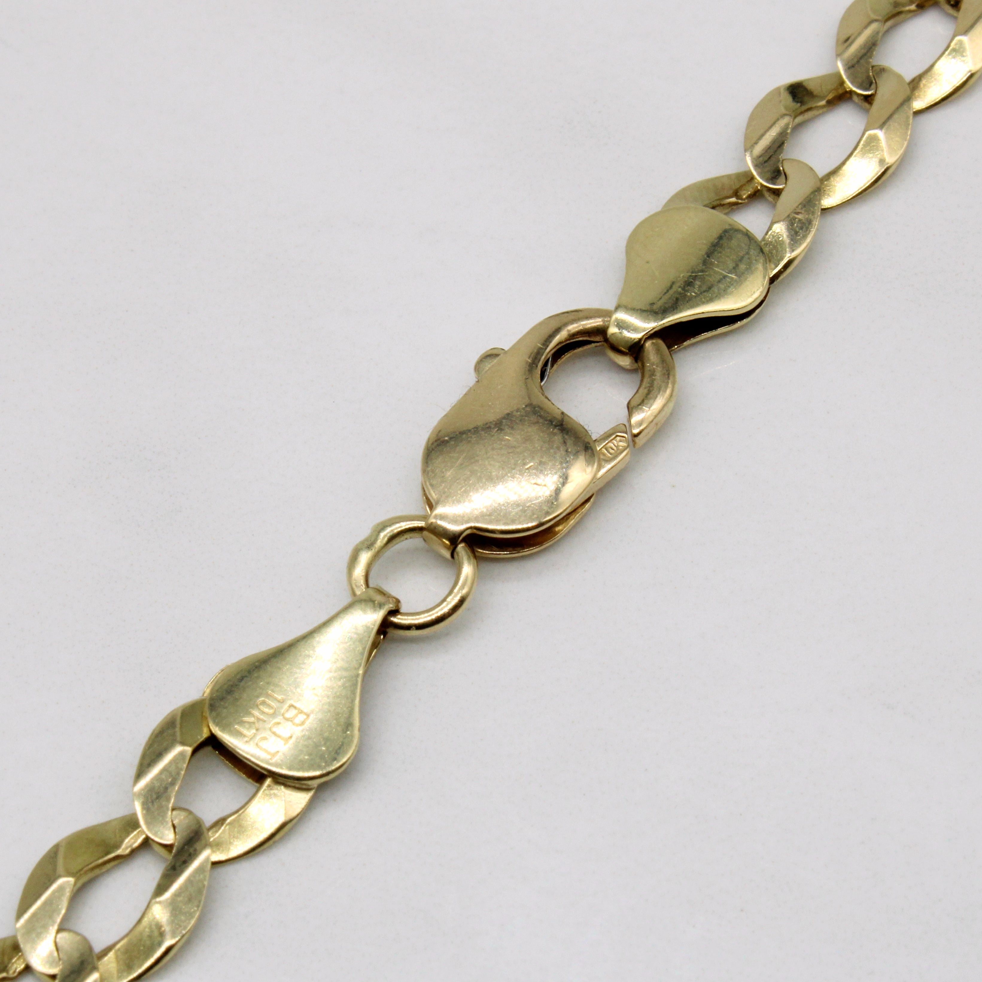 10K Yellow Gold Cuban Link Chain 25