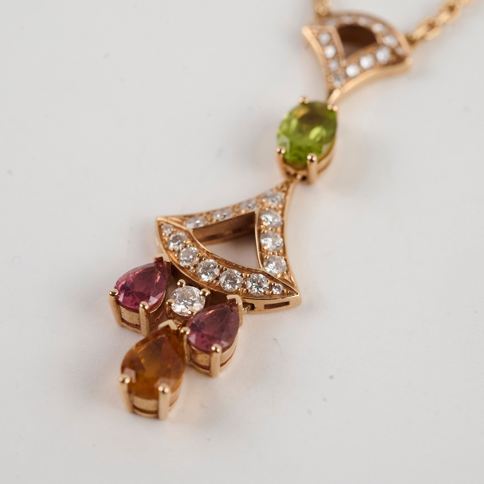 Bulgari Divas' Dream Necklace with Multicolor Gemstones - Elegant Jewelry for Women, Perfect for Parties, Weddings & Special Occasions