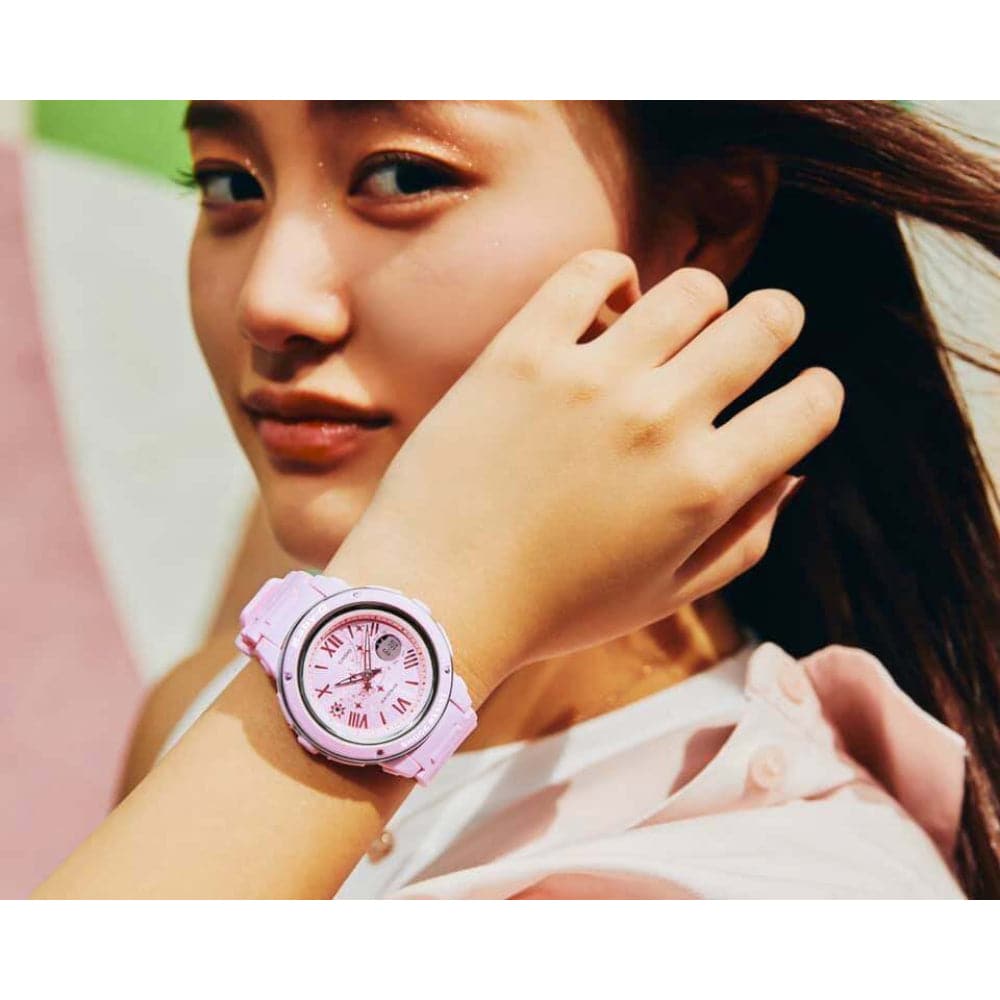 CASIO BABY-G BGA-150ST-4ADR Shooting Star Series Pink Women's Digital Sport Watch - Waterproof & Shock Resistant for Running, Swimming, Outdoor Activities