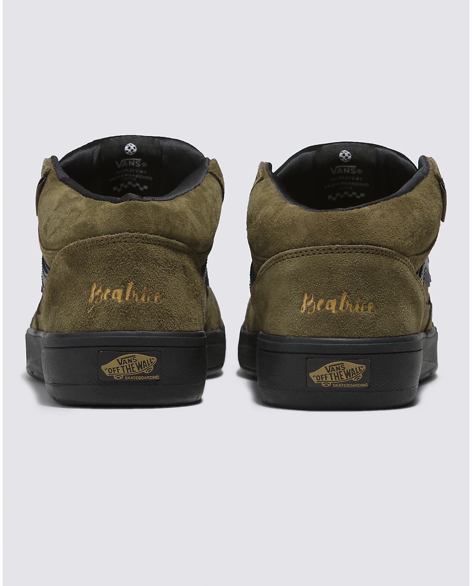 VANS Zahba Mid Beatrice Domond Skate Shoes - Dark Olive | High-Performance Skateboarding & Streetwear Sneakers for Men & Women | Perfect for Skate Parks, Urban Fashion & Casual Wear