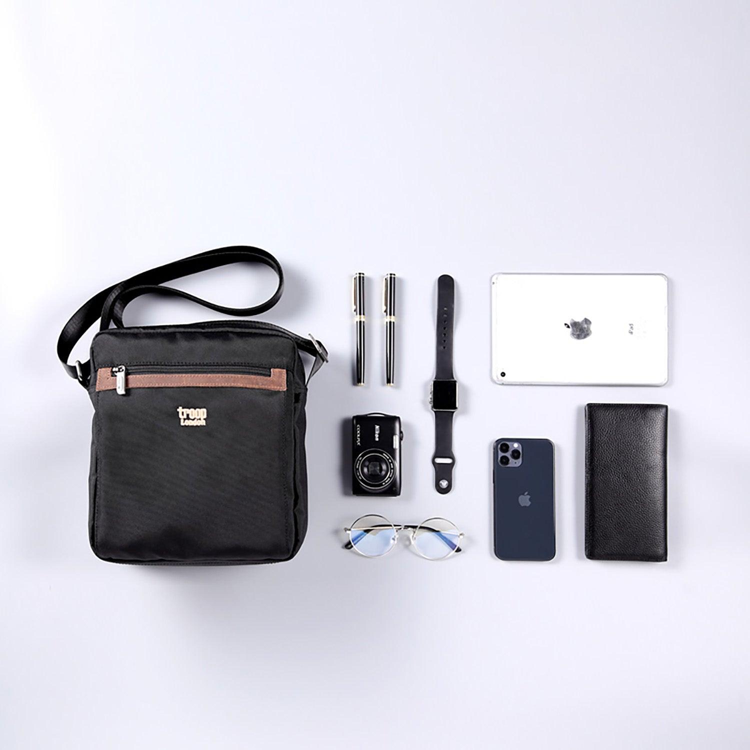 TRP0218N Troop London Urban Crossbody Bag for Men & Women - Stylish & Durable Shoulder Bag for Travel, Work & Everyday Use