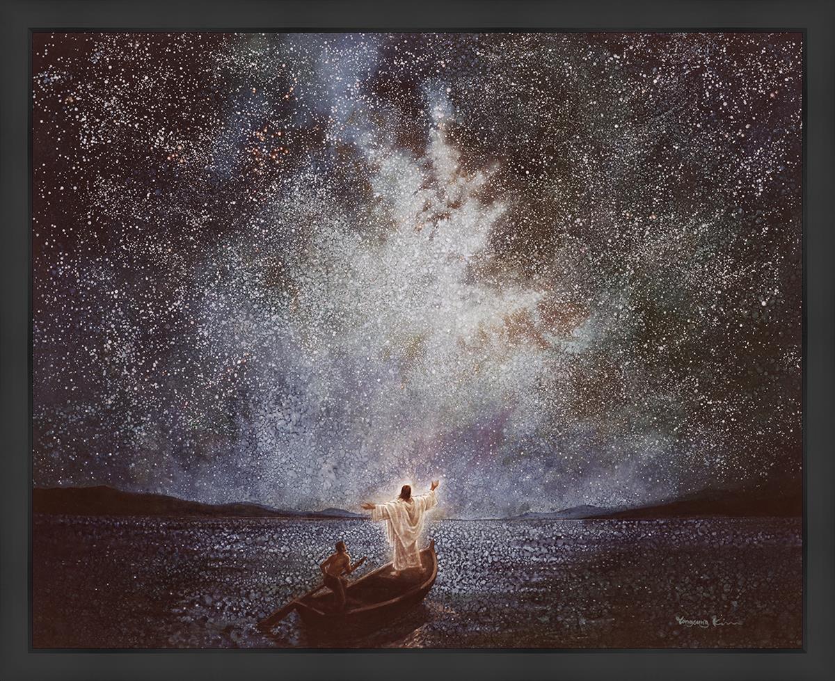 Calm and Stars Large Wall Art - Modern Abstract Canvas Painting for Living Room, Bedroom & Office Decor | Perfect for Home, Apartment & Workspace Aesthetic