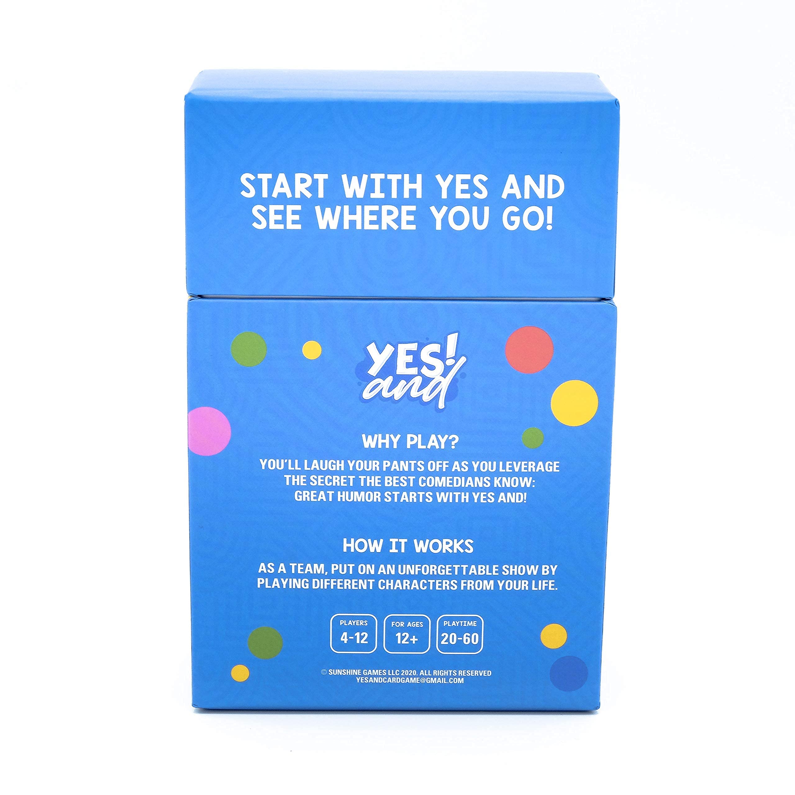 Yes And: Improv Comedy Card Game - Fun Family-Friendly Party Game for Adults, Teens & Kids | Perfect for Game Nights, Team Building & Icebreaker Activities