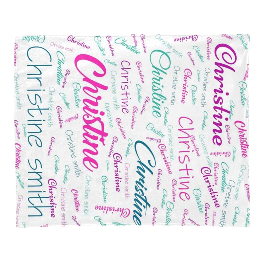 Personalized Baby Blanket with Name - Custom Floral Baby Blanket for Girls, Newborns & Infants - Perfect for Nursery, Christening Gifts & Baby Showers