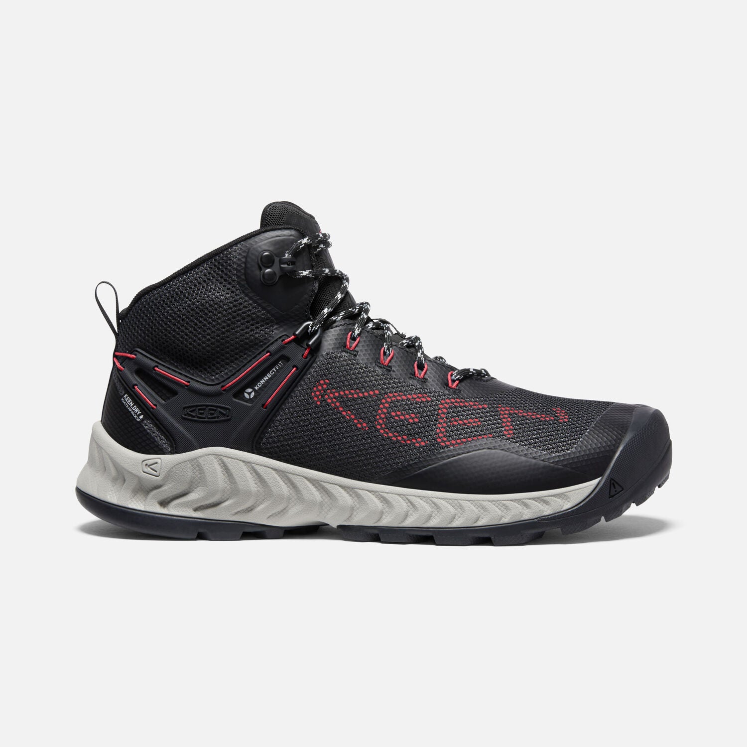 Nike Men's NXIS EVO MID Basketball Shoes - Black/Red Carpet Colorway for Indoor & Outdoor Court Play