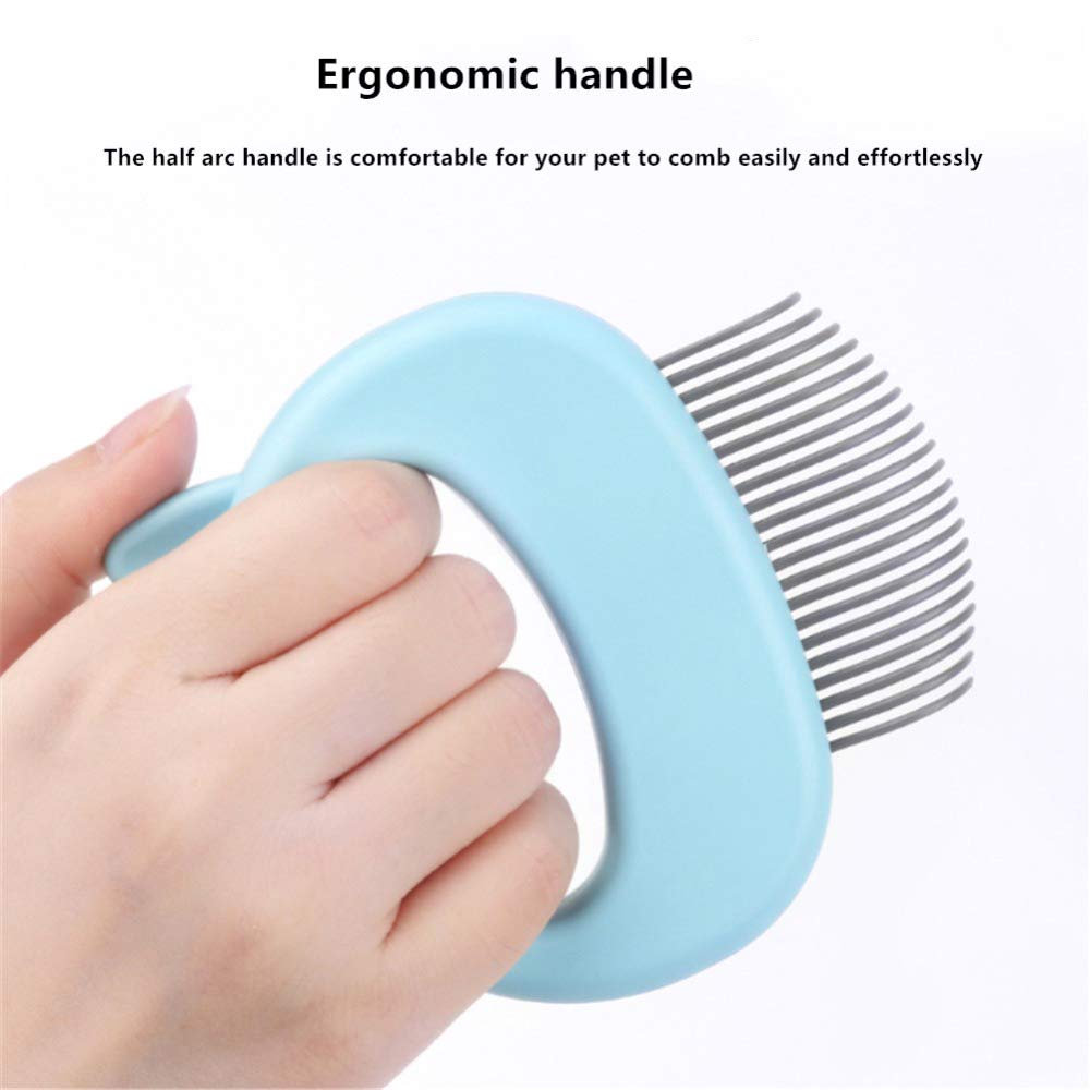 Pet Hair Remover Brush - Self Cleaning Slicker Brush for Dogs & Cats - Gentle Grooming Tool for Shedding Control - Perfect for Long/Short Hair Pets (Green) - Use for Home Grooming, Travel & Professional Pet Care