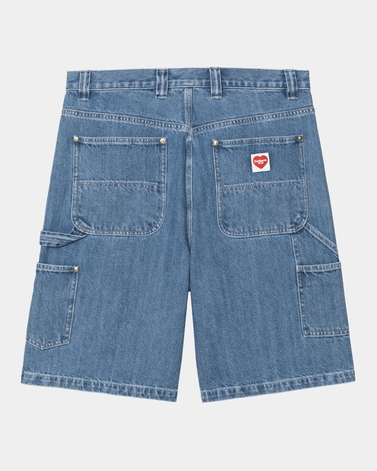 Nash Single Knee Long Short - Stone Washed Blue Denim Shorts for Men | Comfortable & Stylish Casual Wear for Summer, Outdoor Activities & Relaxation
