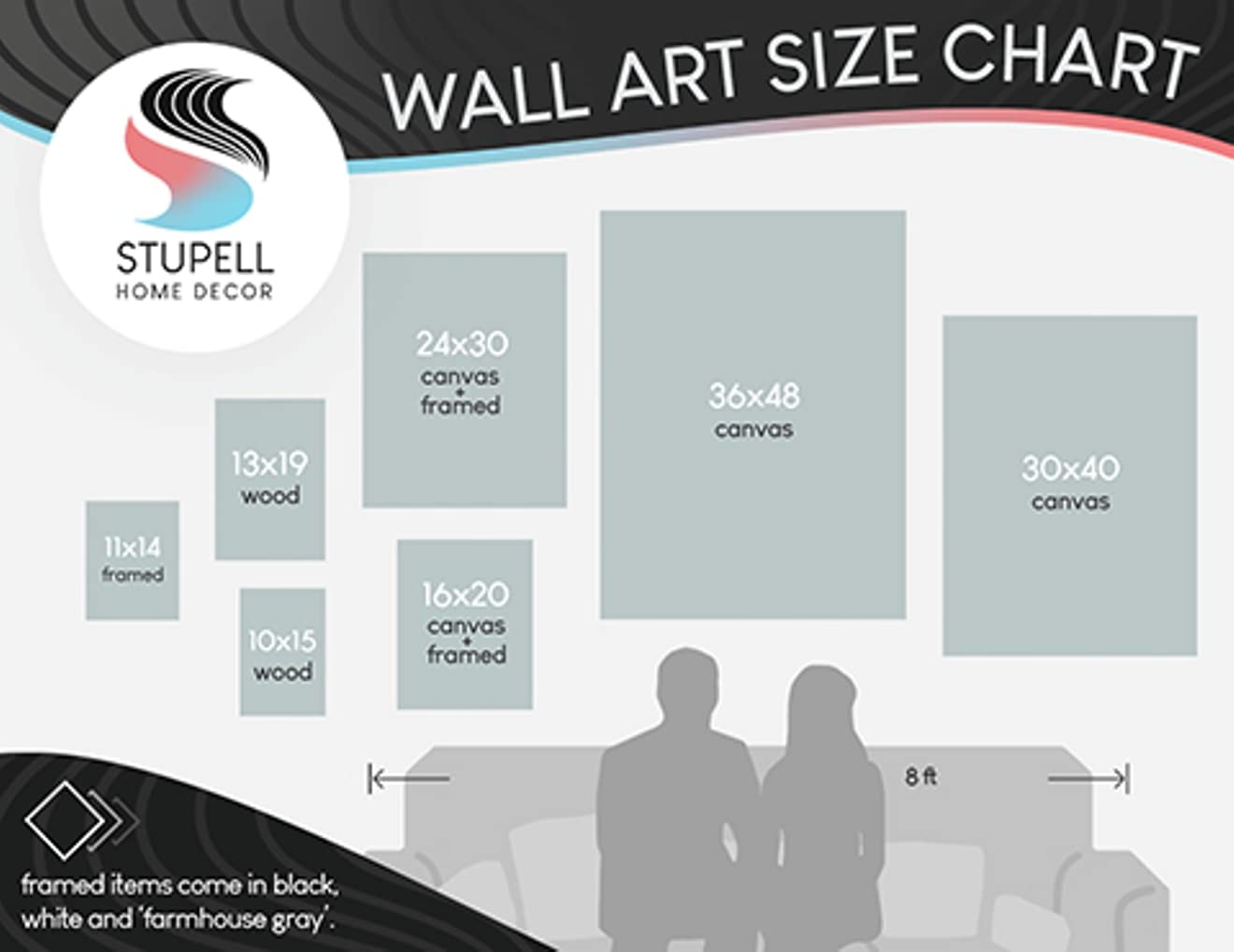 Stupell Industries Modern Abstract Shape Collage Framed Wall Art in Brown, Grey, Blue & Black - Perfect for Living Room, Bedroom or Office Decor