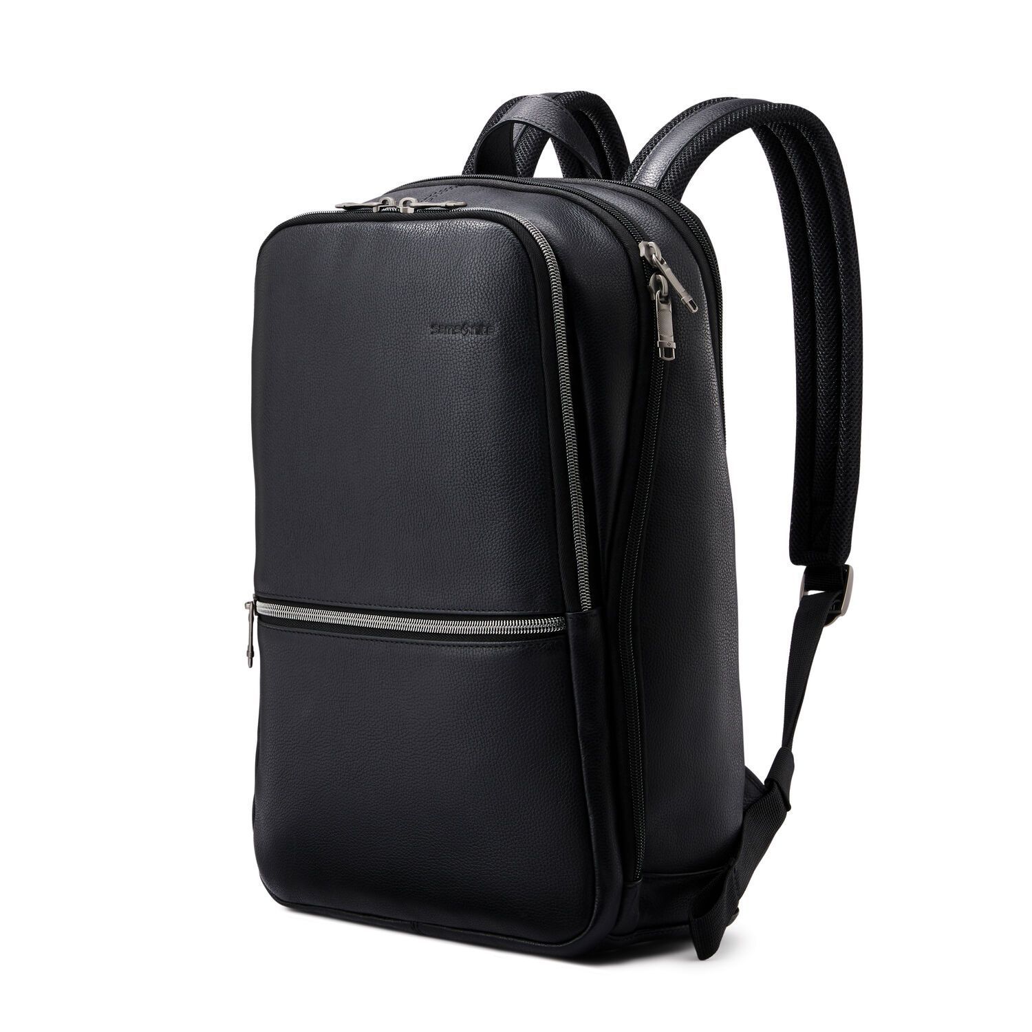 Samsonite Classic Leather Backpack for Men & Women - Durable Laptop Backpack with USB Charging Port - Perfect for Travel, Work & School