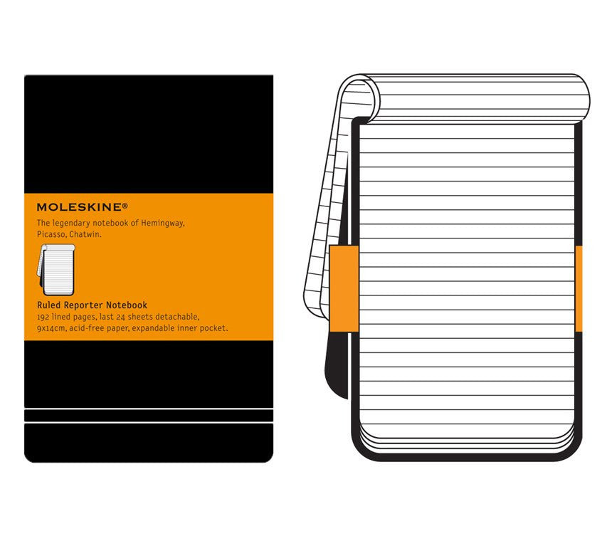 Moleskine Classic Ruled Reporter Notebook - Hard Cover, Large (5