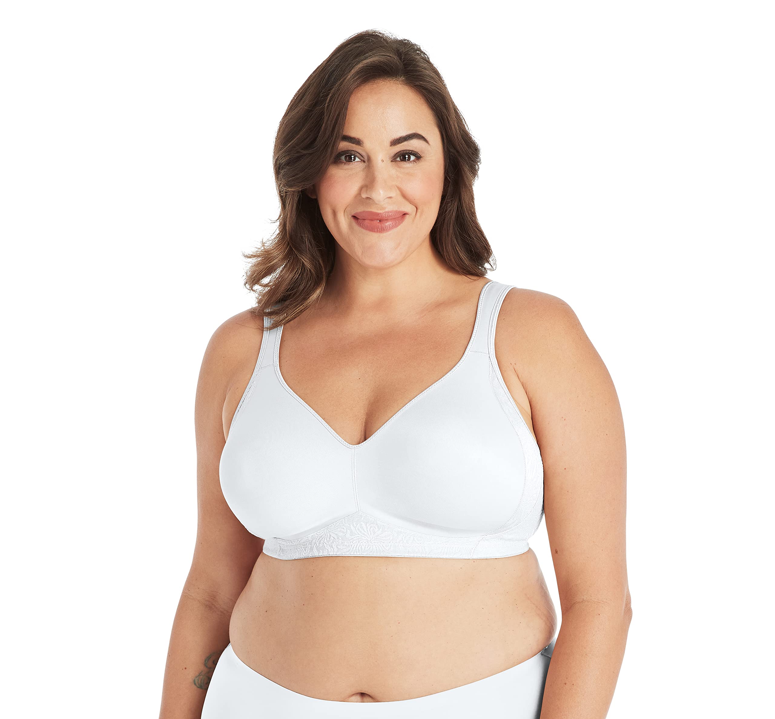 Playtex Women's 18 Hour Side & Back Smoothing Wireless Bra - Cool Comfort Wire-Free Support Bra for Everyday Wear - Single or 2-Pack - Perfect for Work, Yoga & Relaxation