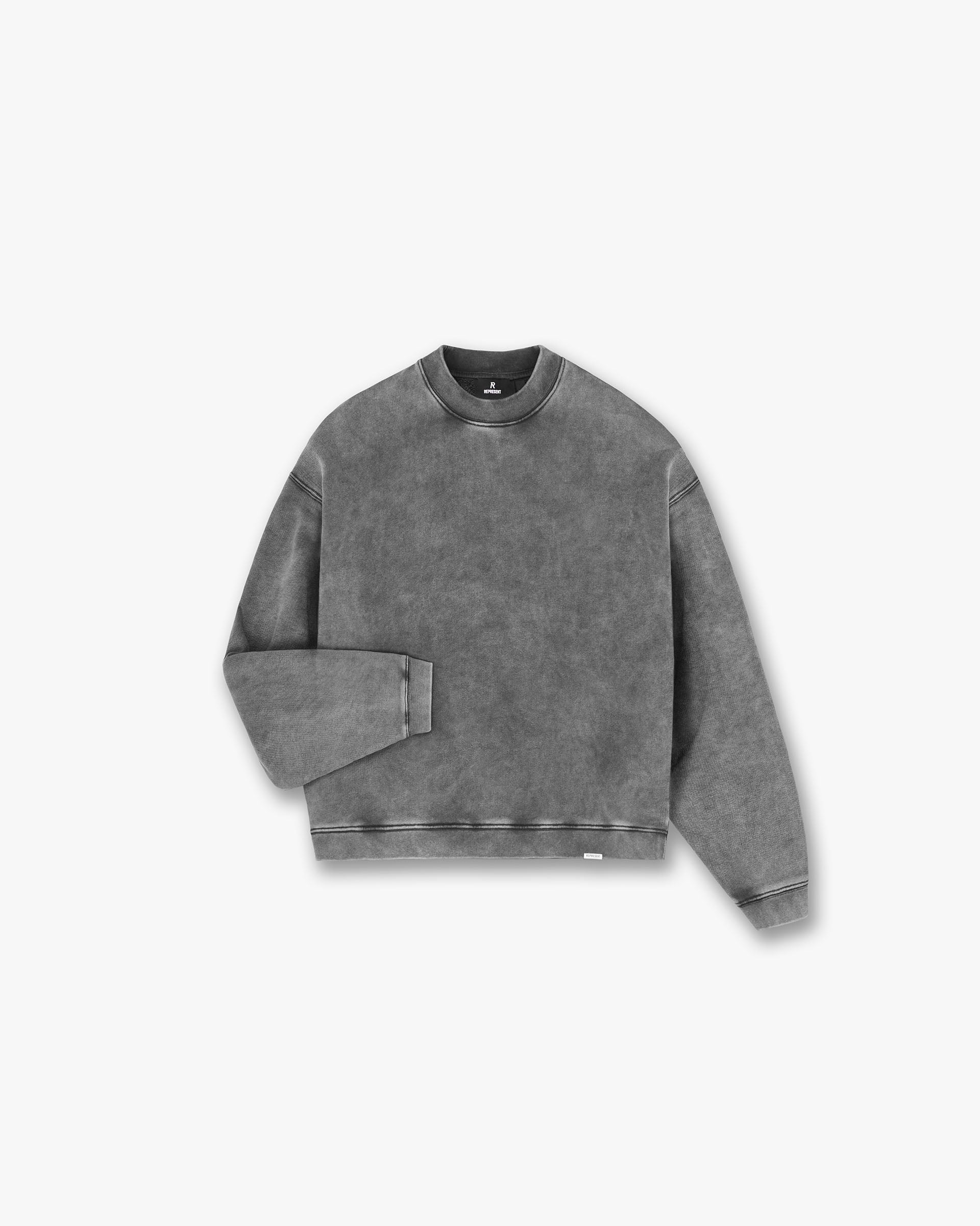 Initial Boxy Sweater - Vintage Grey Oversized Knit Pullover for Women | Cozy Winter Fashion & Casual Streetwear Outfits