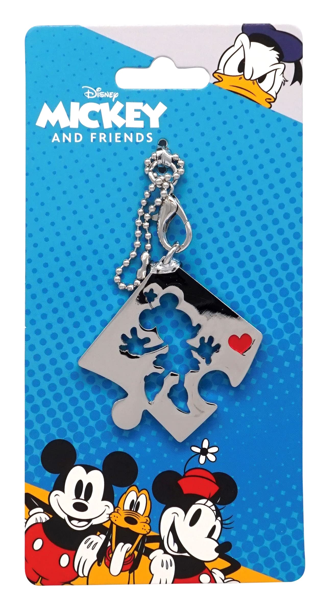 Minnie Mouse Puzzle Pewter Keychain - Disney Collectible Key Ring for Kids & Adults - Perfect for Gifts, Backpacks, and Key Organization