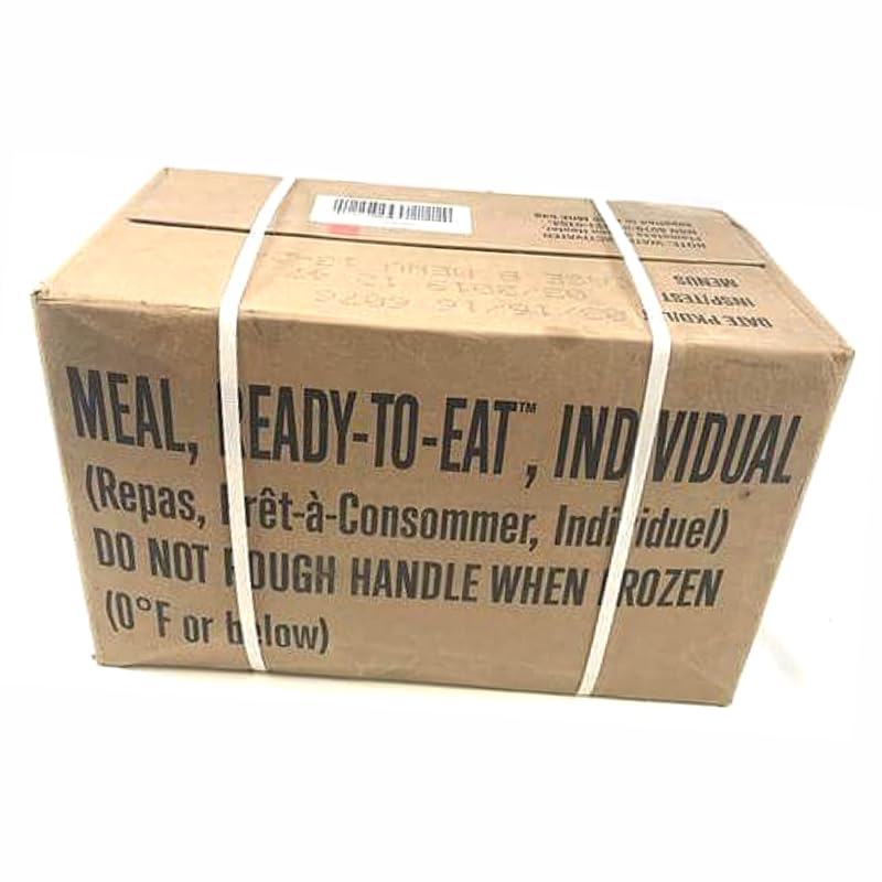 **Genuine US Military MRE Meals Ready to Eat - A & B Bundle Cases (2025-2026 Inspection) - Emergency Food Supply with Heater for Camping, Survival & Outdoor Adventures**