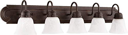 Moritz Collection 5-Light Traditional Vanity Light Fixture in Bronze/Dark Finish - Perfect for Bathroom, Powder Room & Dressing Area Lighting