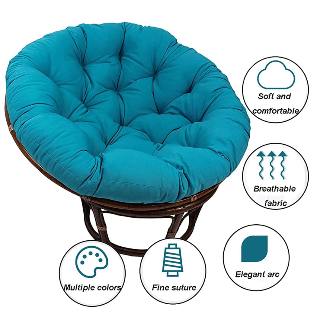 Premium Papasan Chair Cushion Covers - Washable Replacement Covers for Swing Chairs & Round Egg Chairs (55x55 Inches, Black) - Perfect for Indoor/Outdoor Lounging, Reading Nooks & Boho Home Decor