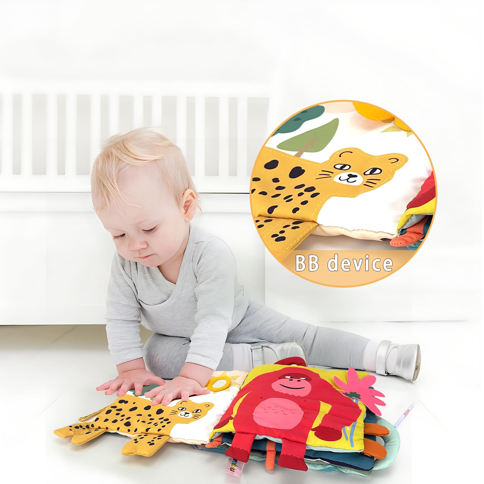 Soft Cloth Books for Babies - Interactive Developmental Activity Quiet Books | Animal-Themed Sensory Toys for Toddlers 0-2 Years | Perfect Baby Shower Gift & Early Learning Tool for Infants | Ideal for Playtime, Travel, and Bedtime Storytelling