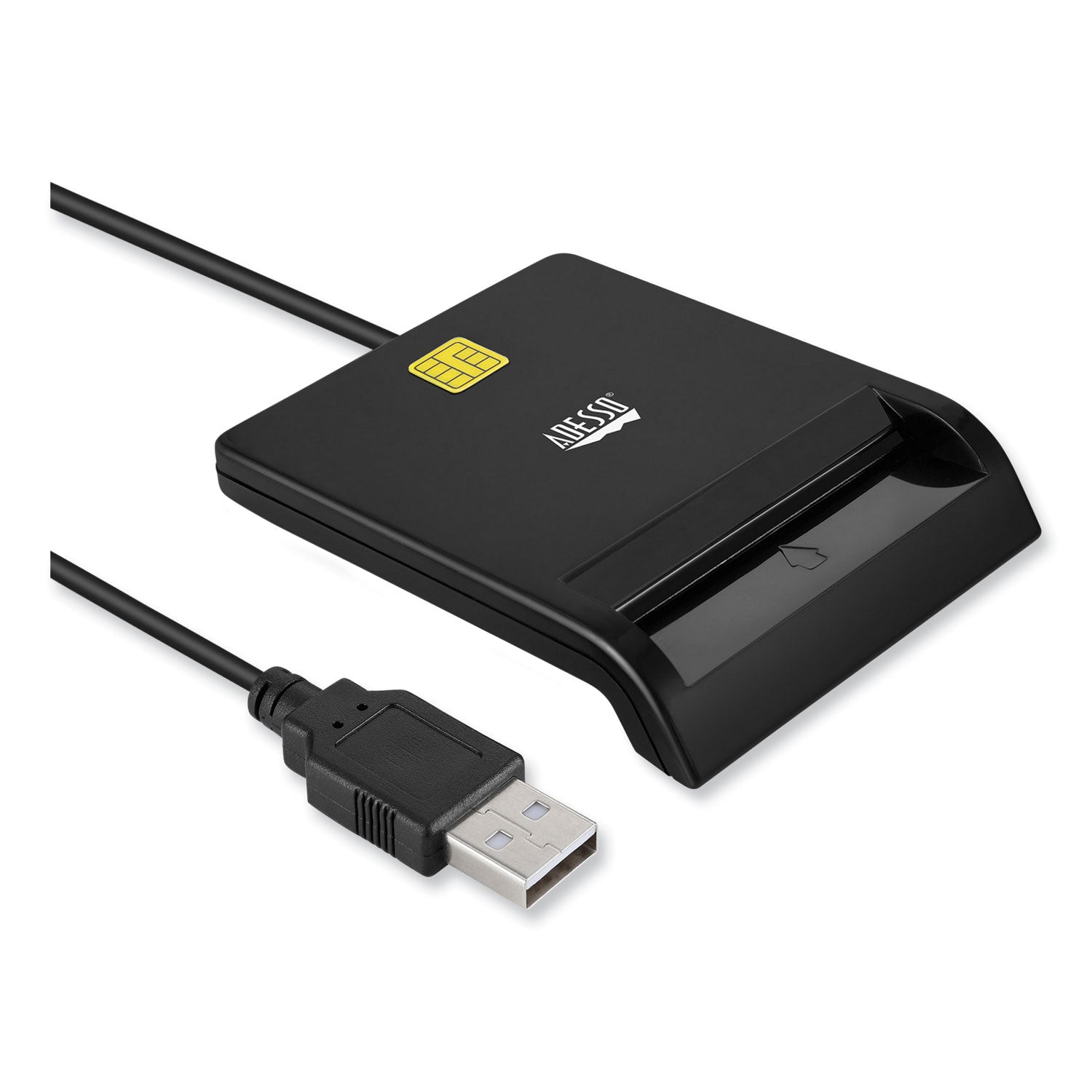 Adesso SCR 100 USB Smart Card Reader - Secure & Fast Contactless Chip Card Reader for Banking, ID Verification & Digital Signatures | Perfect for Online Banking, Government Services & Office Security