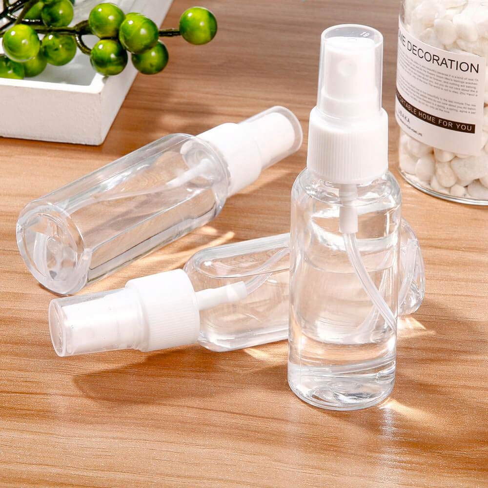 HARRODS 100ml Empty Small Plastic Spray Bottle Set (6-Pack) - Fine Mist Sprayer for Travel, Beauty, Hair Care & Home Cleaning