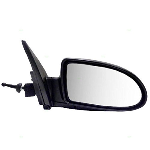 2006-2009 Hyundai Accent Right Side Manual Remote Control Black Rear View Door Mirror Replacement - Perfect for Parking, Lane Changes & Safe Driving