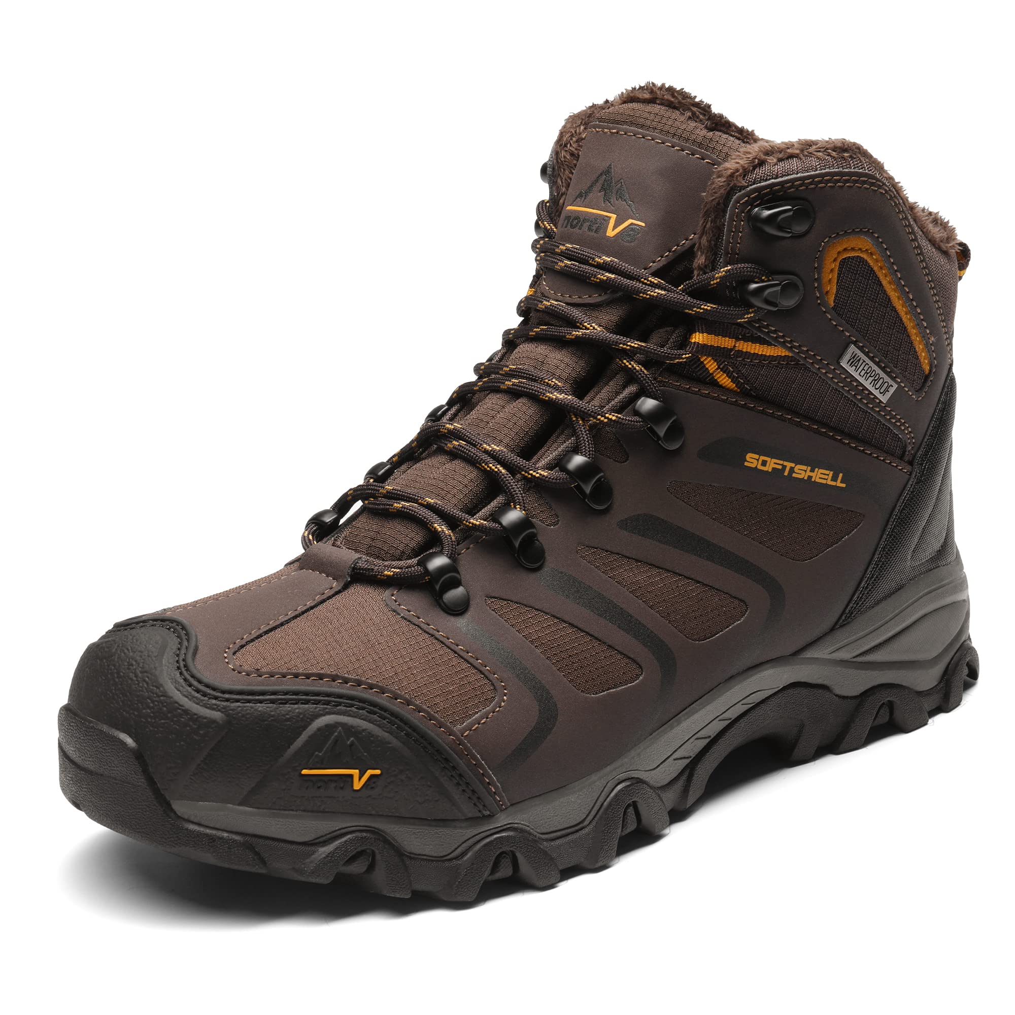 NORTIV 8 Men's Waterproof Ankle High Hiking Boots - Lightweight Outdoor Trekking Shoes for Trail Walking, Camping & Mountain Climbing