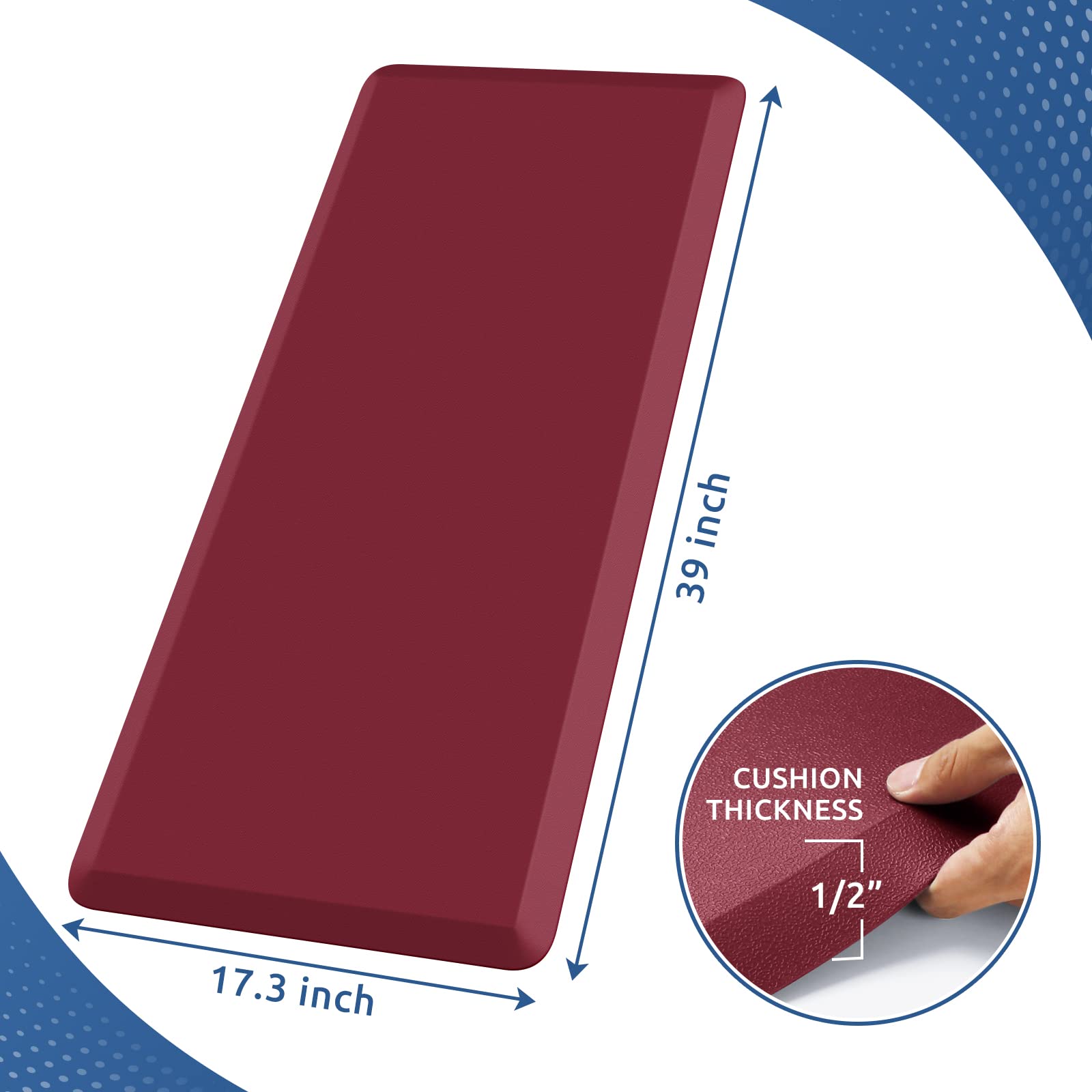 **KitchenClouds Anti-Fatigue Kitchen Mat – 17.3