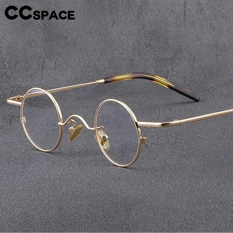 CCspace Unisex Full Rim Round Titanium Eyeglasses 56948 - Lightweight & Durable Frame for Men & Women - Perfect for Reading, Work & Everyday Use