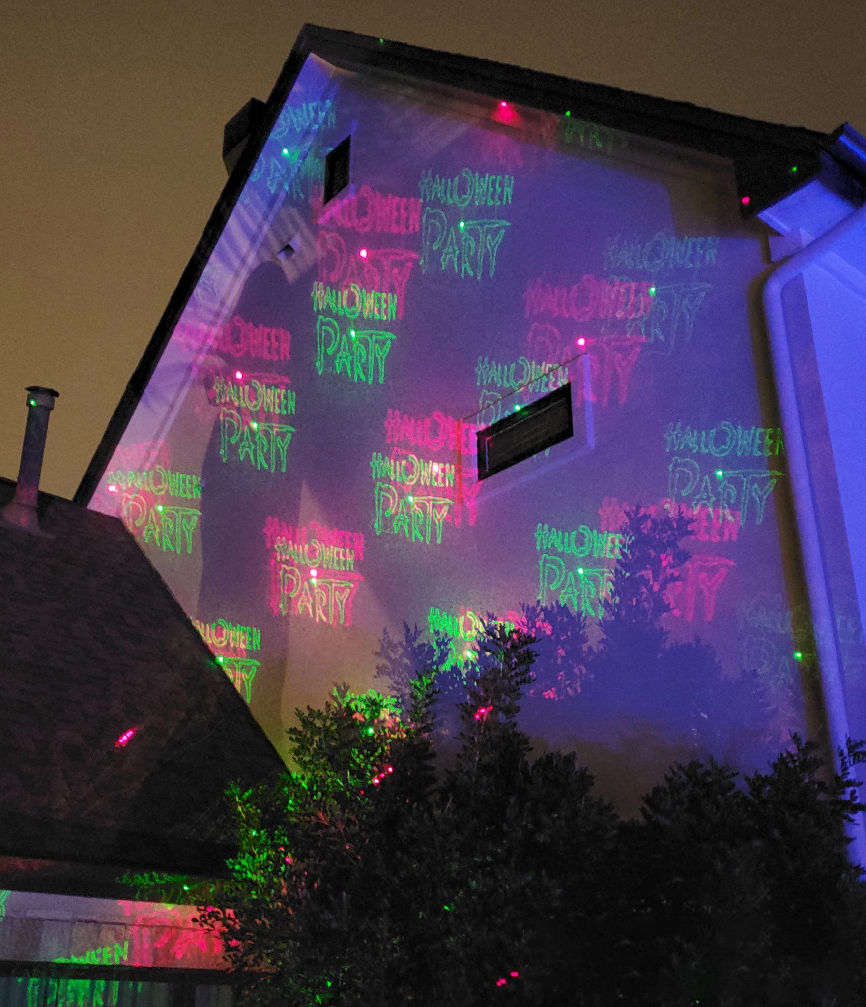 Motion Pattern Firefly 3-in-1 RGB LED Outdoor Laser Lights - 18 Continuous Lighting Modes with RF Remote & Security Kit | Perfect for Garden, Yard, Christmas, Halloween, and Party Decorations