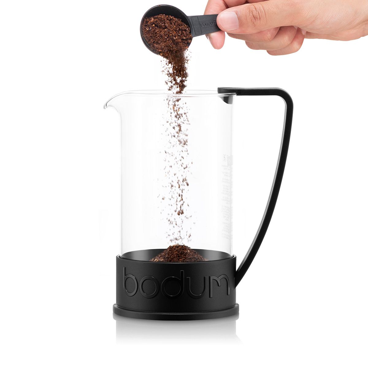 Bodum Brazil French Press Coffee Maker - 8 Cup (1.0L / 34oz) Stainless Steel Coffee Press for Home, Office & Camping - Perfect for Brewing Rich, Flavorful Coffee