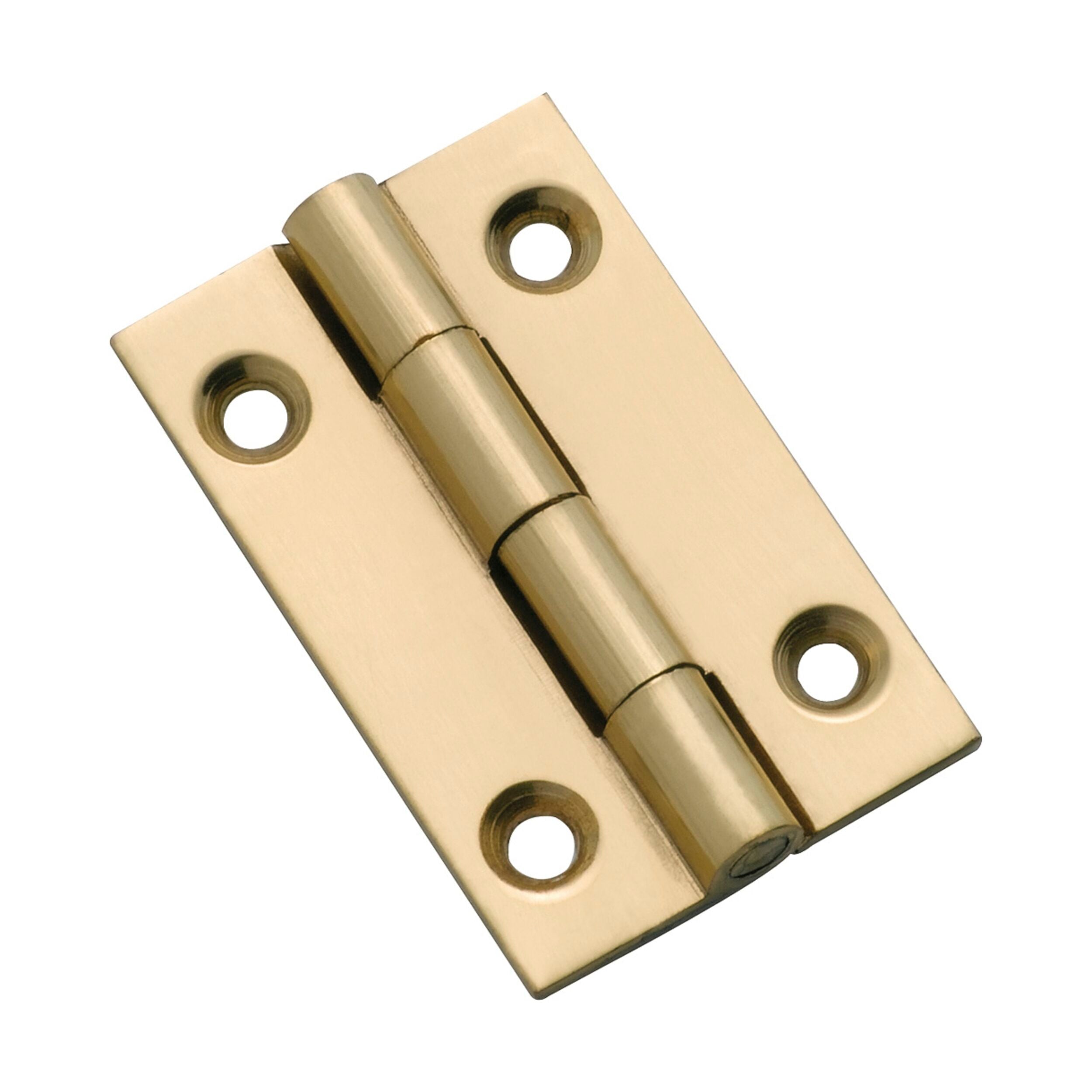 3751 Cabinet Hinge Fixed Pin Polished Brass 38mm x 22mm - Heavy Duty Kitchen Cabinet Hardware for Smooth Door Operation
