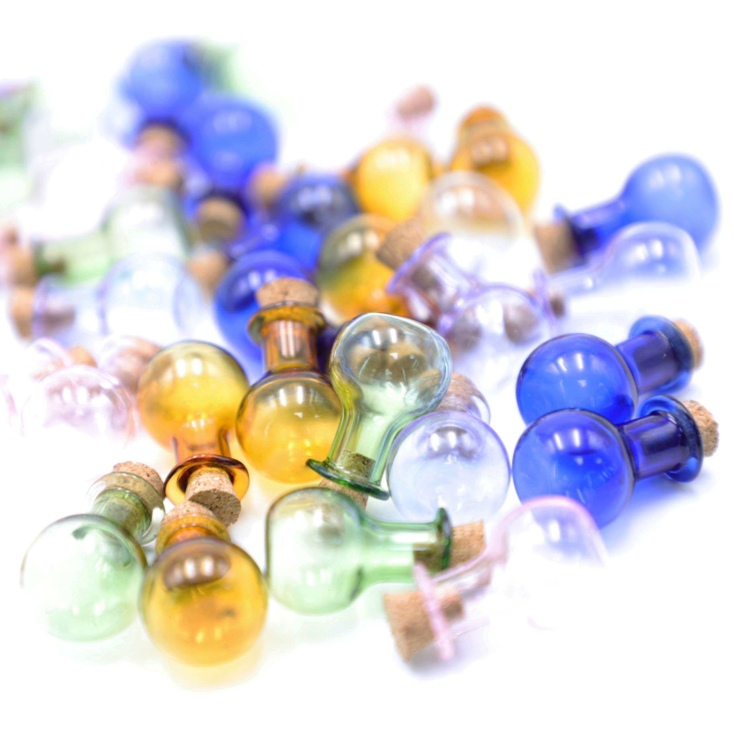 SHAOTONG 2ml Small Mini Glass Bottles with Cork Stoppers - 20 Pack for DIY Crafts, Wedding Favors, Message in a Bottle, Party Decorations & Home Decoration
